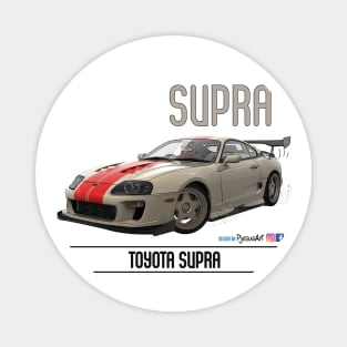 Supra Time Attack White Stripe Magnet